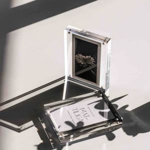 Cloth and Paper Acrylic Desk Stand - Magnetic Floating Frame 35